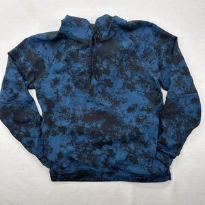 Lululemon Hoodie Mens Large Blue Black City Sweat Athletic Performance Pullover